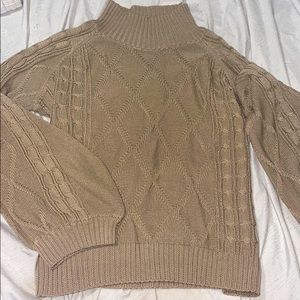 Tan turtle neck
